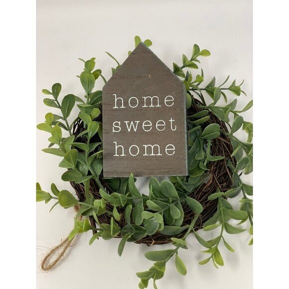 Farmhouse Mini Sign Home Sweet Home Tiered Tray Decor Brown Gray Neutral Kitchen - Picture 2 of 7